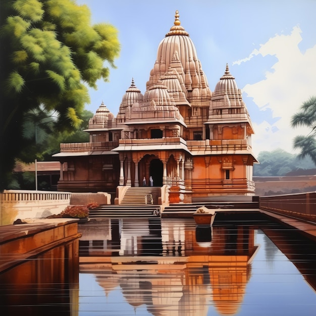 Фото Храм в городе индиа храм в городе индии