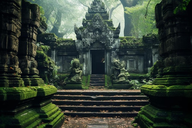 the temple is a temple in the jungle.