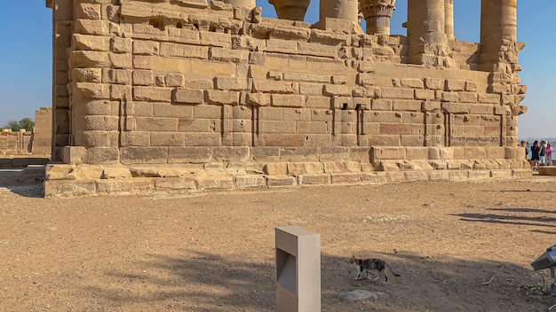 Foto tempio di iside all'isola di philae ad aswan egitto