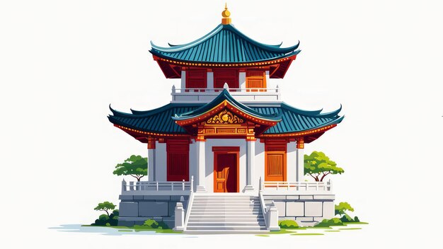 temple isolated On White Background