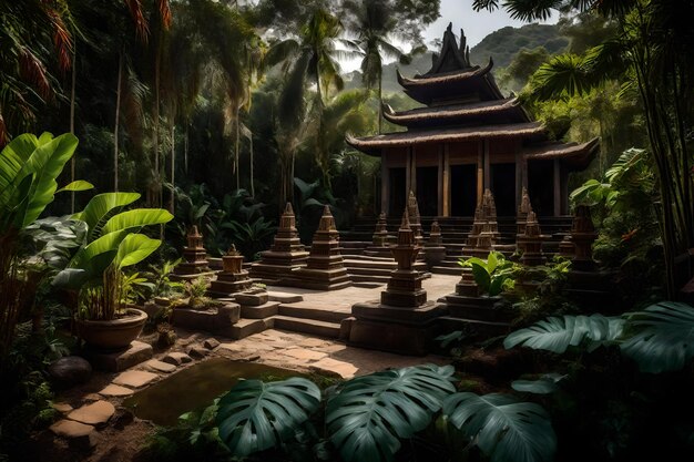 A temple in the jungle