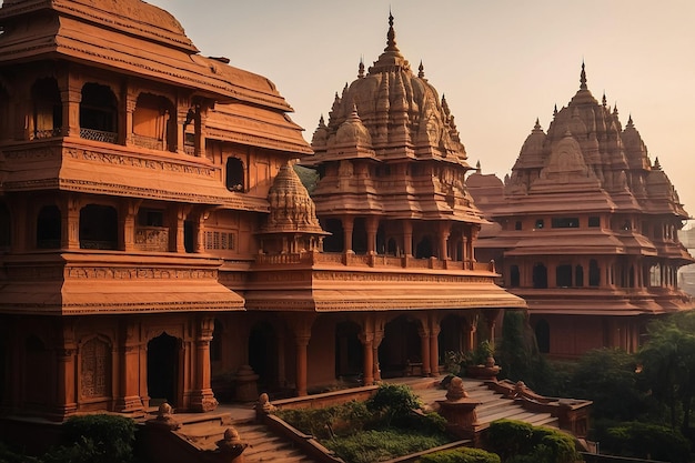 Photo temple in khajuraho stone carved erotic bas relief in hindu temple in khajuraho india unesco worl