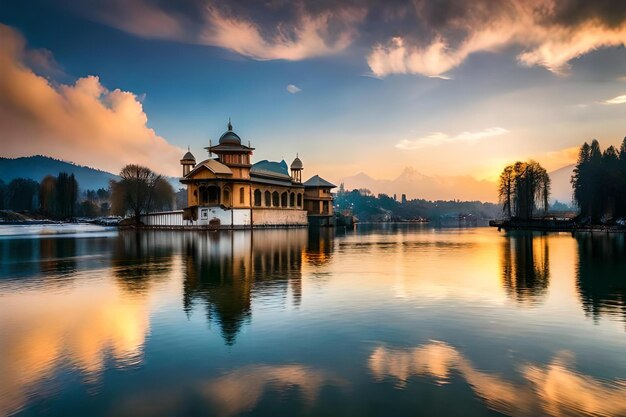 A temple on the lake