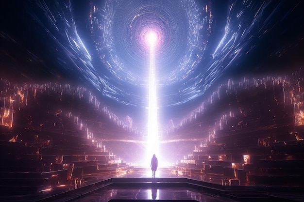 光の寺院は宇宙のビジョンを明らかにする