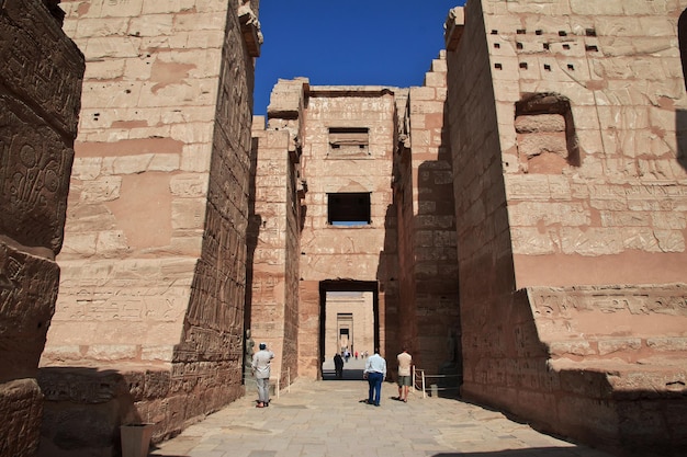 The temple of Medinet Habu in Luxor Egypt