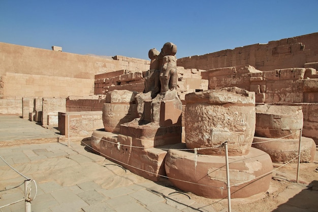 The temple of Medinet Habu in Luxor Egypt