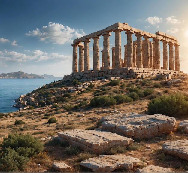 Photo temple of olympian zeus in athens attica greece