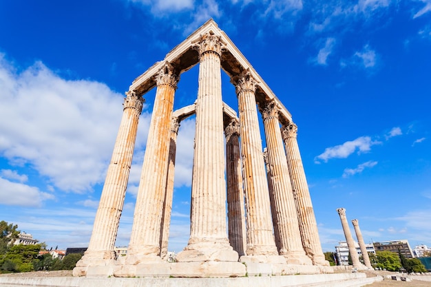 The Temple of Olympian Zeus or the Olympieion or Columns of the Olympian Zeus is a monument of Greece and a former colossal temple at the centre of the Greek capital Athens.