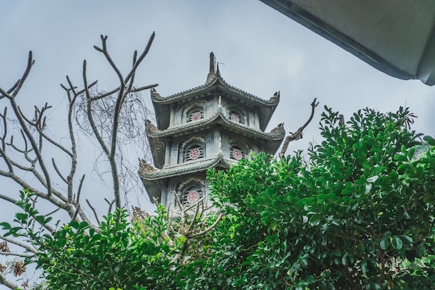 Temple pagoda at the marble mountains in danang city in vietnam danang  vietnam