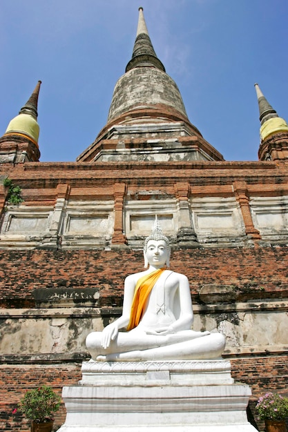 Photo temple site ayutthaya wat yai chaimongkol thailand siam asia