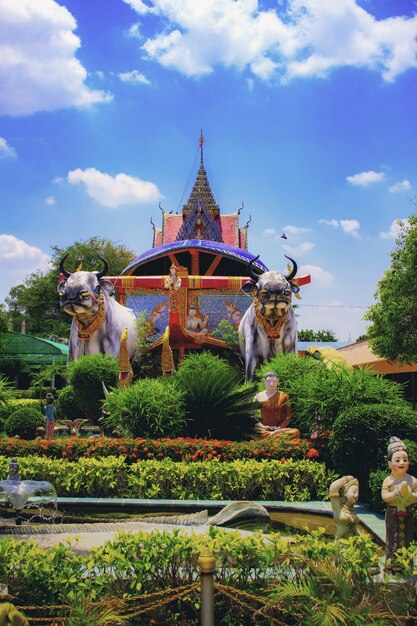 Foto tempio al cielo in thailandia.