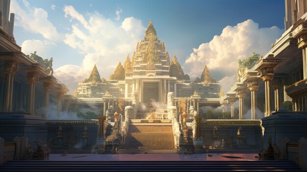 a temple in the sky