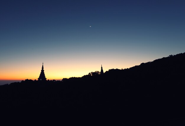 Temple in sunrise