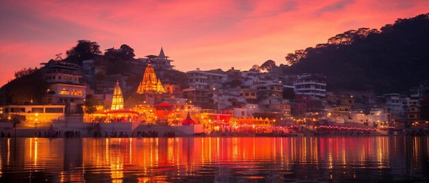 the temple at sunset is a temple