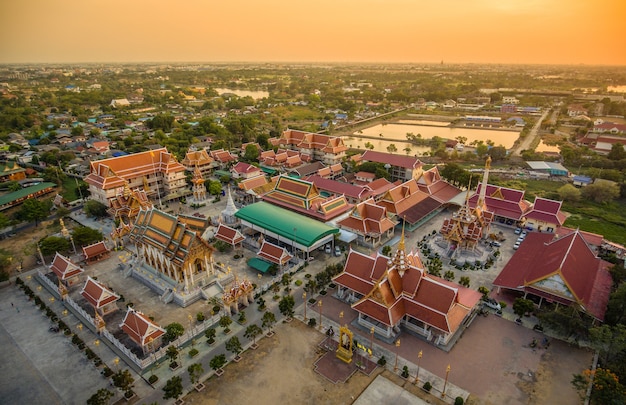 タイの寺院、ハイアングルビュー