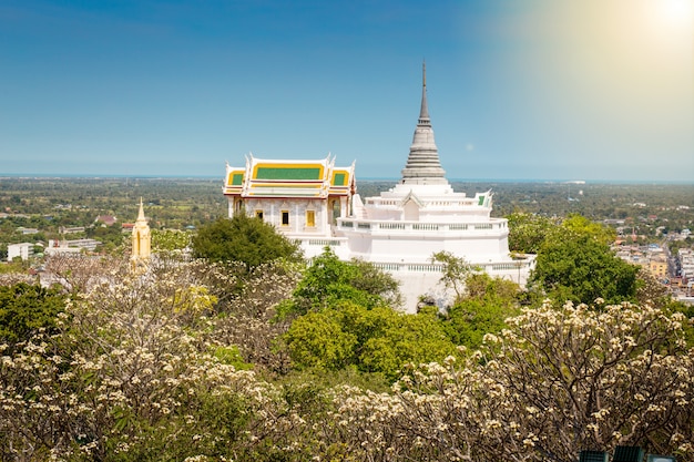 Temple on topof mountain,Architectural details of Phra Nakhon Khiri Historical Park