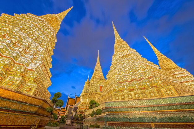 Temple twilight sky in the evening.