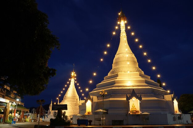 Temple Wat Phra That Doi Kong Mu at Mae Hong Son, Thailand.