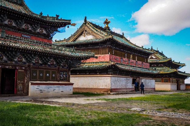 Temples of Erdene Zuu monastery near Kharkhorin in Mongolia