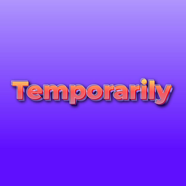 TemporarilyText effect JPG gradient purple background card photo