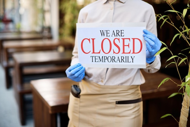 Photo temporary closure due to covid19 pandemic