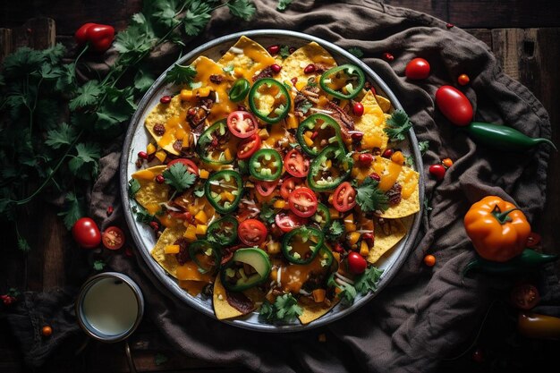 Tempting Nachos Loaded with Cheese