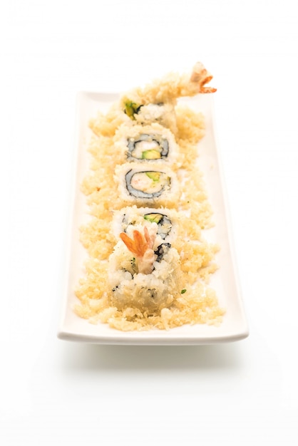 tempura garnalen sushi roll - Japans eten stijl