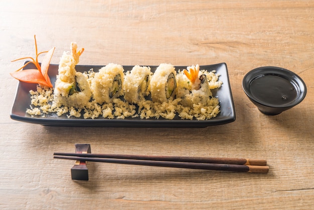 tempura garnalen sushi roll