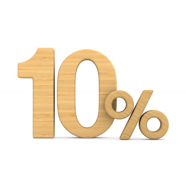 白地に10％