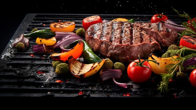 Tender barbeque beef grilled to perfection exuding smoky flavors The essence of outdoor cooking