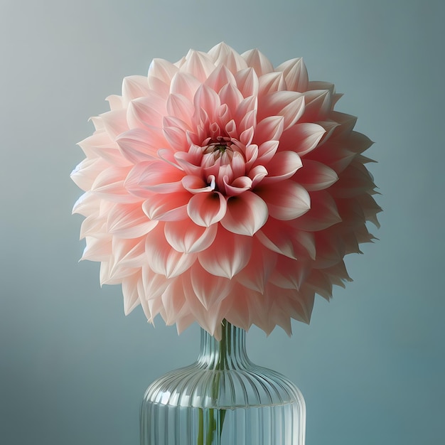 Tender Pink Dahlia Lady Lapita gorgeous in an elegant glass