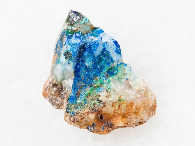 Tennantite crystal green Tyrolite blue Azurite