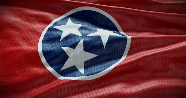 Tennessee state flag background illustration USA symbol backdrop