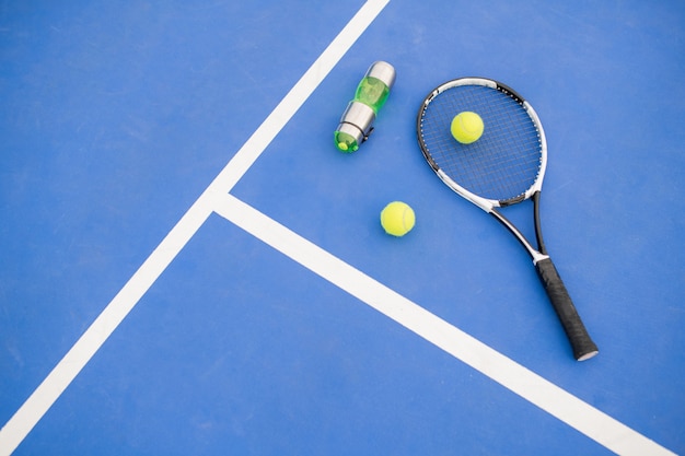 Tennis Background on Blue