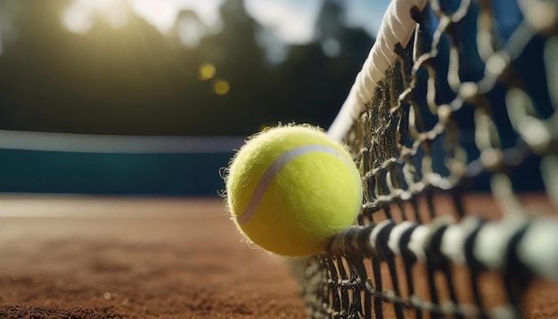 tennis ball on brick dust