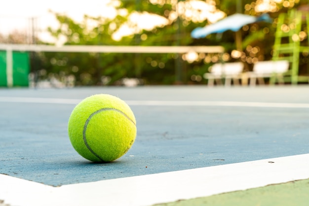 tennis ball on court