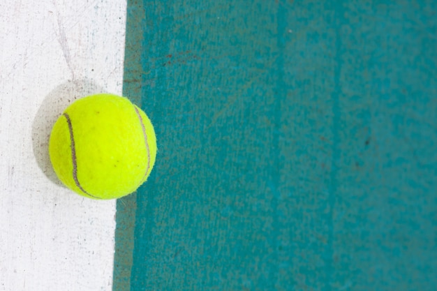 Tennis ball on the field.