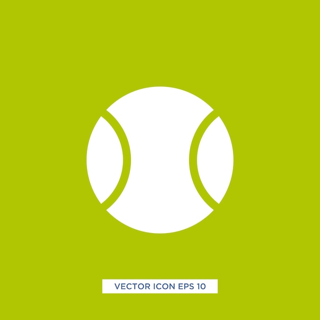 Tennis ball icon vector illustration template