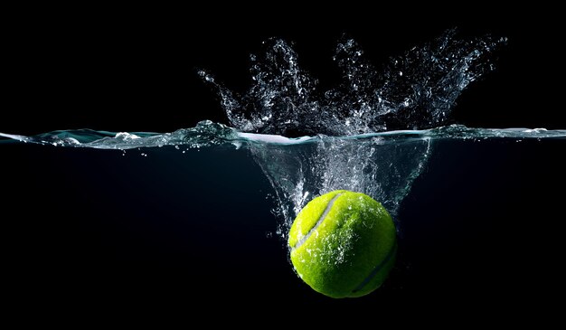 Immagine della pallina da tennis. tecnica mista