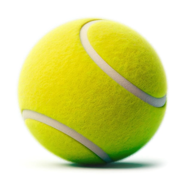 Tennis ball isolated on white background AI Generative