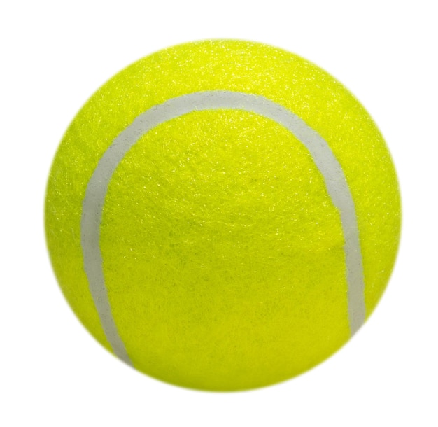 Foto pallina da tennis isolata su fondo bianco