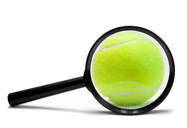 Tennis ball isolated on the white