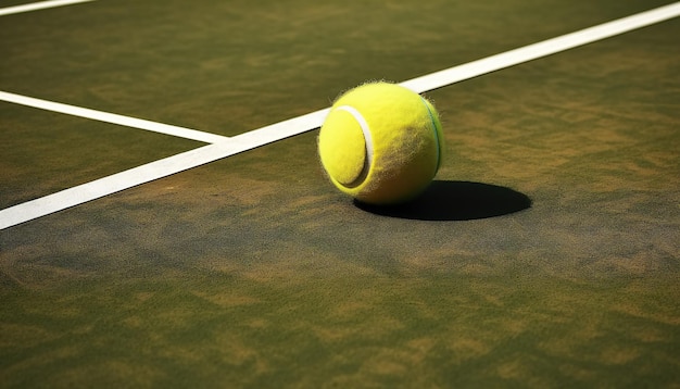 Tennis Ball On tennis Court