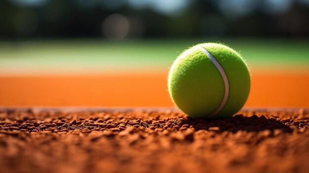 tennis ball on the tennis court