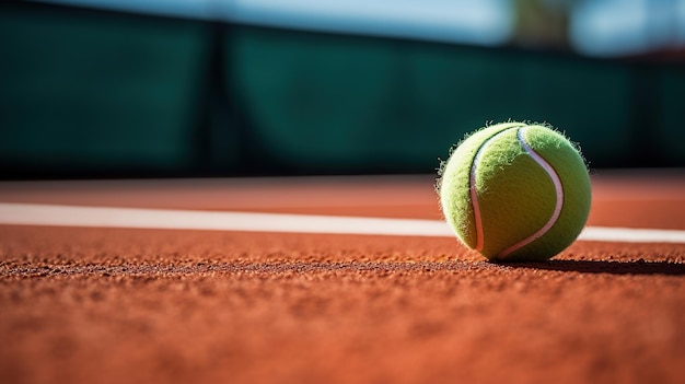 tennis ball on the tennis court