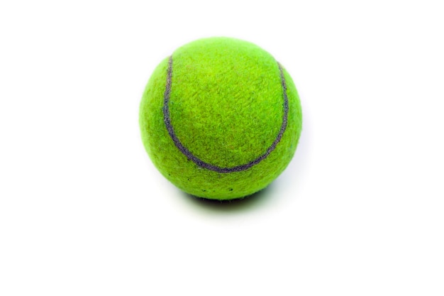 Tennis ball on the white surface.