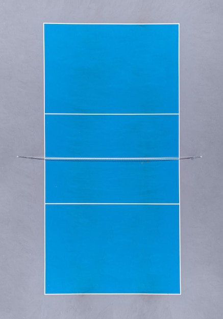 Tennis blue Court View from the drone Aerial photography