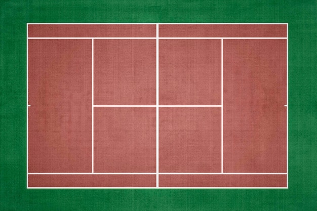 Photo tennis court synthetic surface top view
