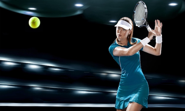 Photo tennis player woman professional athlete