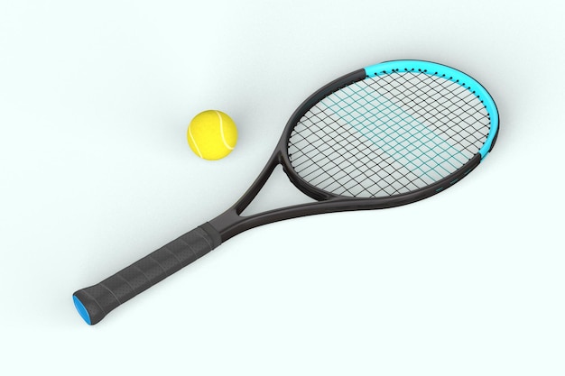 Tennis Racket and Ball